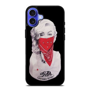 MARILYN MONROE RED BANDANA GANGSTER iPhone 16 Case
