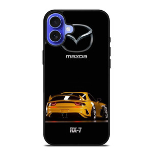 MAZDA RX7 YELLOW CARS iPhone 16 Case MAZDA RX7 YELLOW CARS iPhone 16 Case