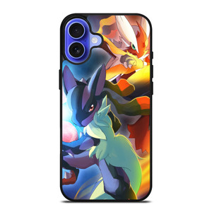 MEGA BLAZIKEN VS MEGA LUCARIO iPhone 16 Case
