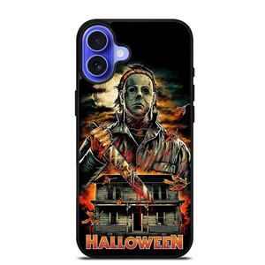 MICHAEL MYERS FACE HALLOWEEN HORROR CARTOON iPhone 16 Case MICHAEL MYERS FACE HALLOWEEN HORROR CARTOON iPhone 16 Case