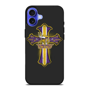MINNESOTA VIKINGS LOGO CROSS iPhone 16 Case