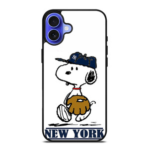 NEW YORK YANKEES SNOOPY iPhone 16 Case NEW YORK YANKEES SNOOPY iPhone 16 Case