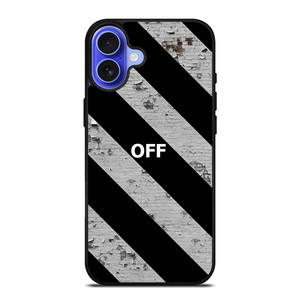 OFF WHITE LOGO STRIPE iPhone 16 Case