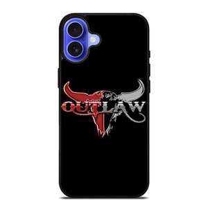 OUTLAW LOGO RED SILVER METAL iPhone 16 Case