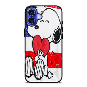 SNOOPY HEARTS AMERICA GIRLS PEANUTS iPhone 16 Case SNOOPY HEARTS AMERICA GIRLS PEANUTS iPhone 16 Case