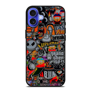 STICKER BOMB COMPILATION iPhone 16 Case STICKER BOMB COMPILATION iPhone 16 Case