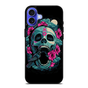 SUGAR SKULL FLOWERS TATTOO iPhone 16 Case