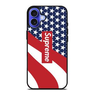 SUPREME LOGO AMERICAN FLAG iPhone 16 Case SUPREME LOGO AMERICAN FLAG iPhone 16 Case