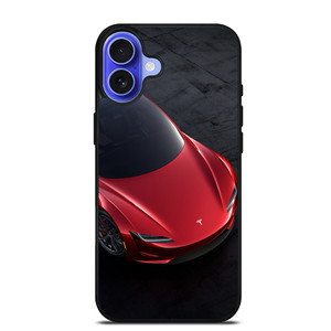 TESLA RED ELECTRIC CAR iPhone 16 Case TESLA RED ELECTRIC CAR iPhone 16 Case