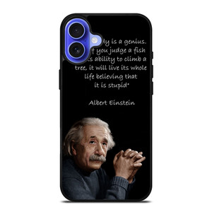 THE GENIUS ALBERT EINSTEIN QUOTE iPhone 16 Case THE GENIUS ALBERT EINSTEIN QUOTE iPhone 16 Case