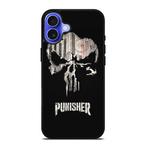 THE PUNISHER SKULL PAPER EFFECT ARTWORK iPhone 16 Case THE PUNISHER SKULL PAPER EFFECT ARTWORK iPhone 16 Case