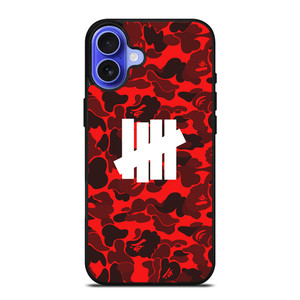 UNDEFEATED BAPE CAMO RED iPhone 16 Case UNDEFEATED BAPE CAMO RED iPhone 16 Case