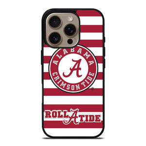 ALABAMA CRIMSON TIDE ROLL A TIDE STRIPE LOGO iPhone 16 Pro Case