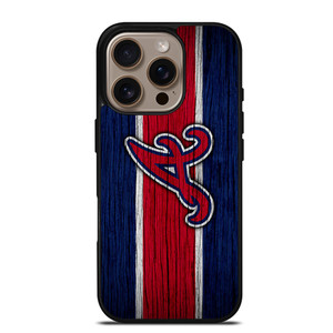 ATLANTA BRAVES MLB LOGO STRIPS iPhone 16 Pro Case ATLANTA BRAVES MLB LOGO STRIPS iPhone 16 Pro Case