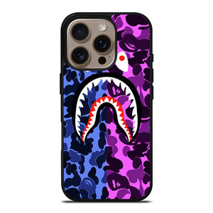 BAPE SHARK LOGO BLUE VIOLET iPhone 16 Pro Case BAPE SHARK LOGO BLUE VIOLET iPhone 16 Pro Case
