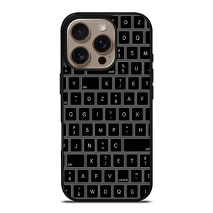 BLACK KEYBOARD PATTERN iPhone 16 Pro Case BLACK KEYBOARD PATTERN iPhone 16 Pro Case