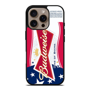 BUDWEISER AMERICAN FLAG LOGO iPhone 16 Pro Case BUDWEISER AMERICAN FLAG LOGO iPhone 16 Pro Case