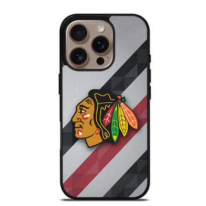 CHICAGO BLACK HAWKS STRIPS iPhone 16 Pro Case CHICAGO BLACK HAWKS STRIPS iPhone 16 Pro Case