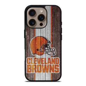 CLEVELAND BROWN WOODEN ICON iPhone 16 Pro Case