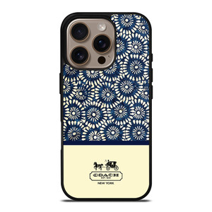 COACH NEW YORK BLUE FLORAL BATIK iPhone 16 Pro Case COACH NEW YORK BLUE FLORAL BATIK iPhone 16 Pro Case