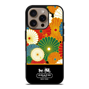 COACH NEW YORK COLORFUL FLORAL LOGO iPhone 16 Pro Case COACH NEW YORK COLORFUL FLORAL LOGO iPhone 16 Pro Case