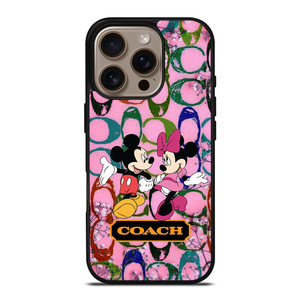 COACH PINK FLOWER MICKEY MINNIE iPhone 16 Pro Case COACH PINK FLOWER MICKEY MINNIE iPhone 16 Pro Case
