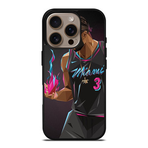 DWYANE WADE MIAMI HEAT ART iPhone 16 Pro Case DWYANE WADE MIAMI HEAT ART iPhone 16 Pro Case