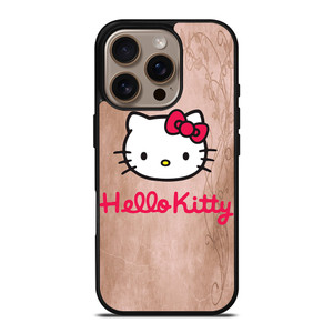 HELLO KITTY FACE WOOD iPhone 16 Pro Case