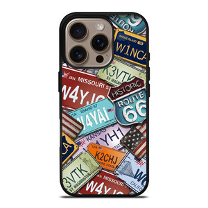 HISTORICAL ROUTE 66 NUMBER PLATE iPhone 16 Pro Case HISTORICAL ROUTE 66 NUMBER PLATE iPhone 16 Pro Case