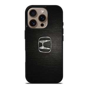 HONDA CHROME LOGO LEATHER iPhone 16 Pro Case HONDA CHROME LOGO LEATHER iPhone 16 Pro Case
