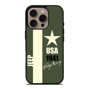 JEEP VINTAGE RACING USA iPhone 16 Pro Case JEEP VINTAGE RACING USA iPhone 16 Pro Case