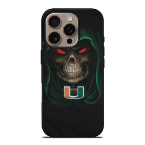 MIAMI HURRICANES SKULL iPhone 16 Pro Case MIAMI HURRICANES SKULL iPhone 16 Pro Case