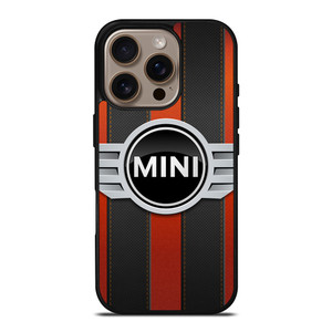 MINI COPER LOGO BLACK RED STRIPES iPhone 16 Pro Case MINI COPER LOGO BLACK RED STRIPES iPhone 16 Pro Case