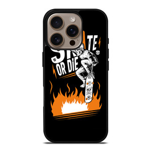 SKULL SKATE OR DIE ORANGE ARTWORK iPhone 16 Pro Case SKULL SKATE OR DIE ORANGE ARTWORK iPhone 16 Pro Case