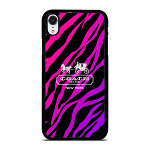COACH NEW YORK BLACK VIOLET iPhone XR Case