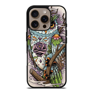 SUGAR SKULL OWL TATTO LOGO iPhone 16 Pro Case SUGAR SKULL OWL TATTO LOGO iPhone 16 Pro Case