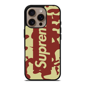 SUPREME RED CREAM LOGO iPhone 16 Pro Case