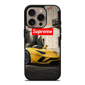 SUPREME YELLOW LAMBORGINI iPhone 16 Pro Case SUPREME YELLOW LAMBORGINI iPhone 16 Pro Case