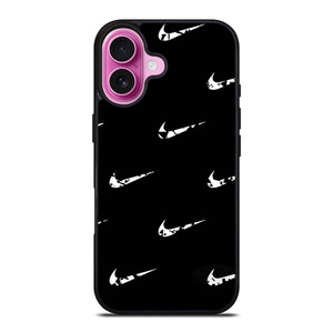 BLACK NIKE LOGO PATTERN iPhone 16 Plus Case BLACK NIKE LOGO PATTERN iPhone 16 Plus Case
