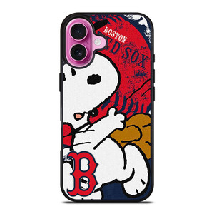 BOSTON RED SOX BASEBALL SNOOPY iPhone 16 Plus Case BOSTON RED SOX BASEBALL SNOOPY iPhone 16 Plus Case