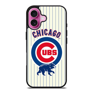 CHICAGO CUBS STRIPS iPhone 16 Plus Case CHICAGO CUBS STRIPS iPhone 16 Plus Case