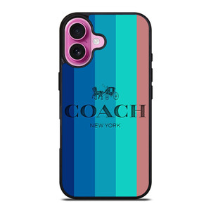 COACH NEW YORK STRIPES iPhone 16 Plus Case