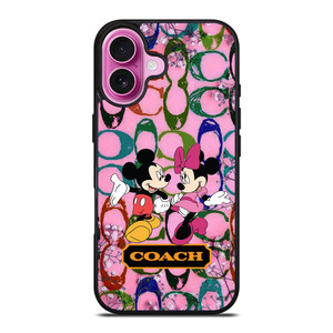 COACH PINK MICKEY MINNIE iPhone 16 Plus Case COACH PINK MICKEY MINNIE iPhone 16 Plus Case
