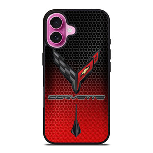 CORVETTE CHEVY STINGRAY LOGO RED iPhone 16 Plus Case