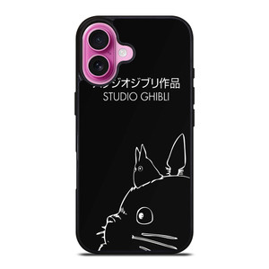 GHIBI STUDIO TOTORU SIMPLE BLACK iPhone 16 Plus Case