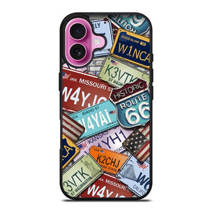 HISTORICAL ROUTE 66 NUMBER PLATE iPhone 16 Plus Case HISTORICAL ROUTE 66 NUMBER PLATE iPhone 16 Plus Case