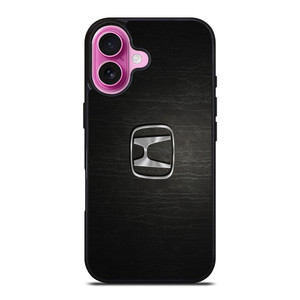 HONDA CHROME LOGO LEATHER iPhone 16 Plus Case HONDA CHROME LOGO LEATHER iPhone 16 Plus Case