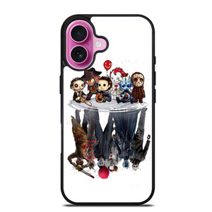 HORROR MOVIES FUNNY CHARACTERS iPhone 16 Plus Case