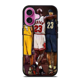 KOBE BRYANT MICHAEL JORDAN LEBRON JAMES iPhone 16 Plus Case