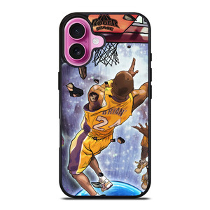 LA LAKERS KOBE BRYANT JUMP ART iPhone 16 Plus Case LA LAKERS KOBE BRYANT JUMP ART iPhone 16 Plus Case